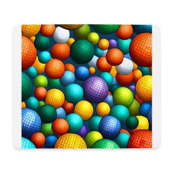 Rainbow Mosaic Spheres - Mouse Pad (horizontal) - white - Front