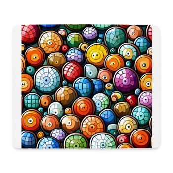Murakami Mosaic Pattern - Mouse Pad (horizontal) - white - Front