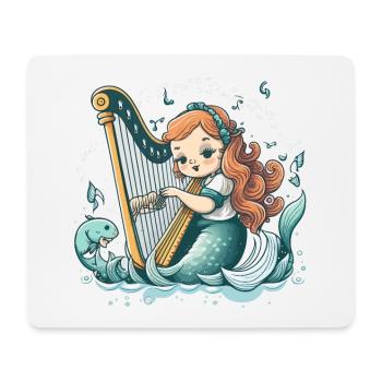 La Sirène mélodique - Tapis de souris (format paysage) - blanc - Devant