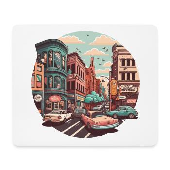 Retro City Life - Mouse Pad (horizontal) - white - Front