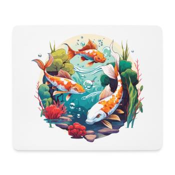 Koi Wonderland - Mouse Pad (horizontal) - white - Front