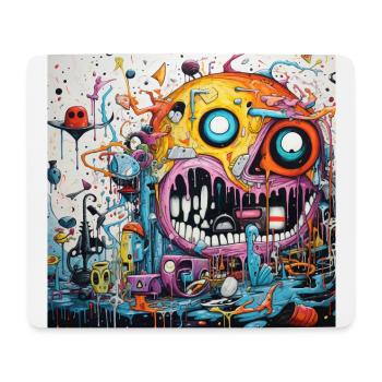 Monster Doodle 4 - Mousepad (Querformat) - Weiß - Vorne