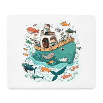 Sail Away: Abenteuer im Ozean - Mousepad (Querformat) - Weiß - Vorne