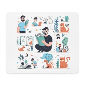 Voyage en train: Voyage panoramique - Tapis de souris (format paysage) - blanc - Devant
