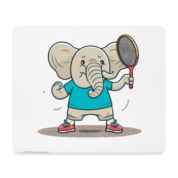 Ele-Badminton - Mousepad (Querformat) - Weiß - Vorne