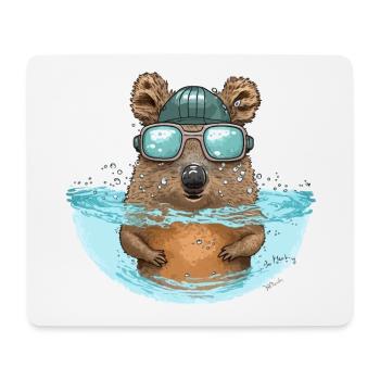 Quokka Polo - Mousepad (Querformat) - Weiß - Vorne