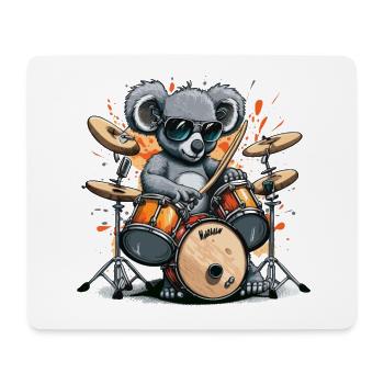 Batteur Koala - Tapis de souris (format paysage) - blanc - Devant