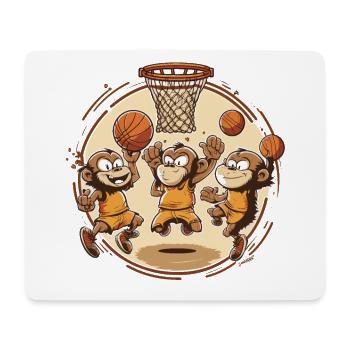 Boule de singe - Tapis de souris (format paysage) - blanc - Devant