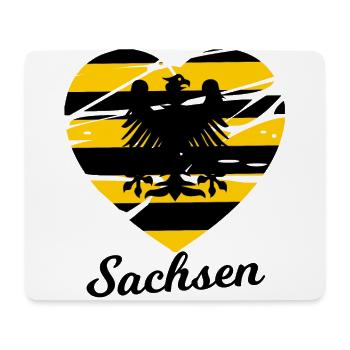 Die Sachsen Liebe - Mousepad (Querformat) - Weiß - Vorne
