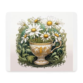 Kamille Blüten - Mousepad (Querformat) - Weiß - Vorne
