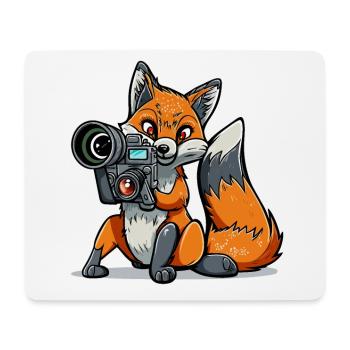 Fotogener Fuchs - Mousepad (Querformat) - Weiß - Vorne