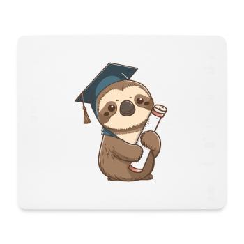 Graduate Sloth - Mouse Pad (horizontal) - white - Front