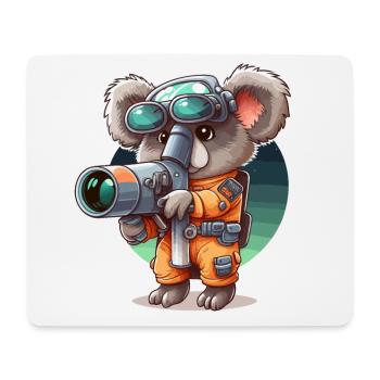 Space Koala - Mouse Pad (horizontal) - white - Front