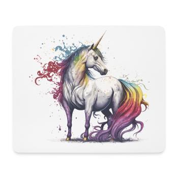 Licorne magique - Tapis de souris (format paysage) - blanc - Devant