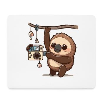 Photography Sloth - Mouse Pad (horizontal) - white - Front