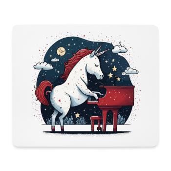 Musique de nuit étoilée - Tapis de souris (format paysage) - blanc - Devant