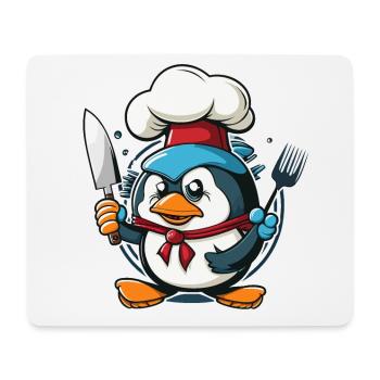 Cooking Penguin - Mouse Pad (horizontal) - white - Front