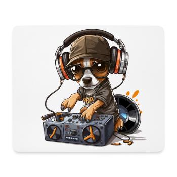 DJ Woof - Mouse Pad (horizontal) - white - Front