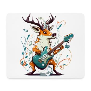 Rockin Hirsch - Mousepad (Querformat) - Weiß - Vorne