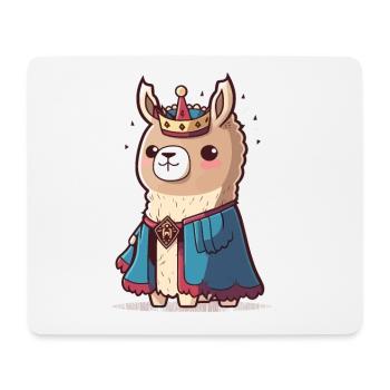 Lama royal - Tapis de souris (format paysage) - blanc - Devant