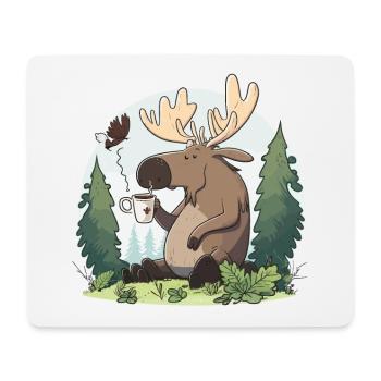 Moose Mornin Joe - Mouse Pad (horizontal) - white - Front