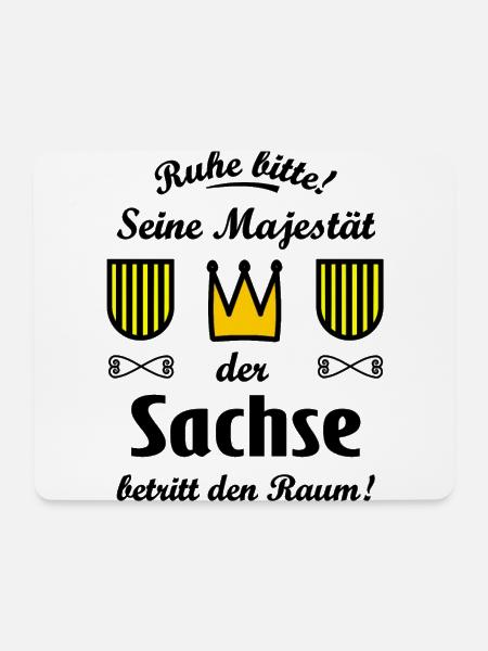 Seine Majestät der Sachse - Mousepad (Querformat) - Weiß