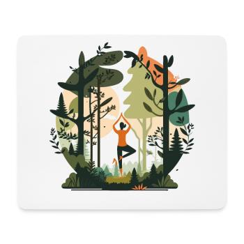 Flux forestier - Tapis de souris (format paysage) - blanc - Devant