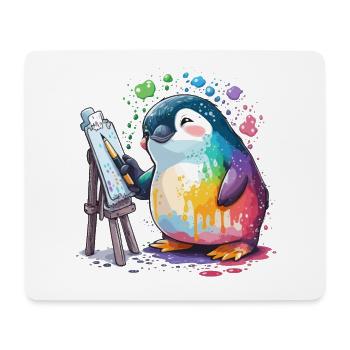 Artistic Penguin - Mouse Pad (horizontal) - white - Front