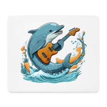 Delphin-Wippe - Mousepad (Querformat) - Weiß - Vorne