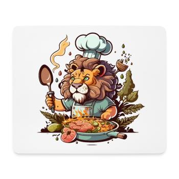 Chefkoch der Löwen - Mousepad (Querformat) - Weiß - Vorne