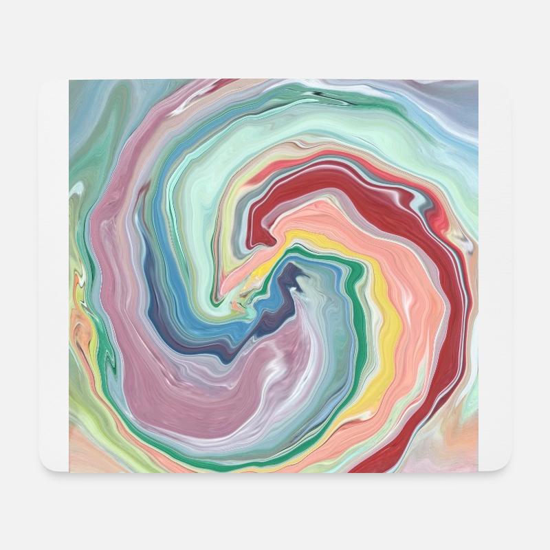 Chakren Kreise im Fluss des Lebens abstraktes Must - Mousepad (Querformat) - Weiß