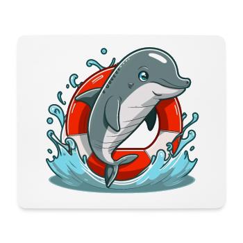Rescue Mission with Dolphin - Mouse Pad (horizontal) - white - Front