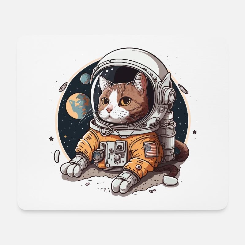 Kosmisches Abenteuer - Mousepad (Querformat) - Weiß