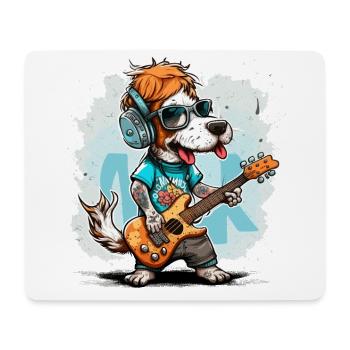 Rockin Canine - Mouse Pad (horizontal) - white - Front