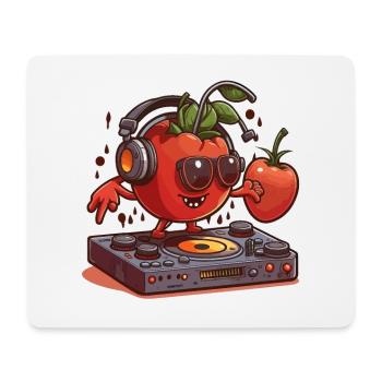 Tomaten drehen auf - Mousepad (Querformat) - Weiß - Vorne