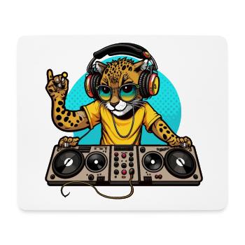 Geparden-Beats - Mousepad (Querformat) - Weiß - Vorne