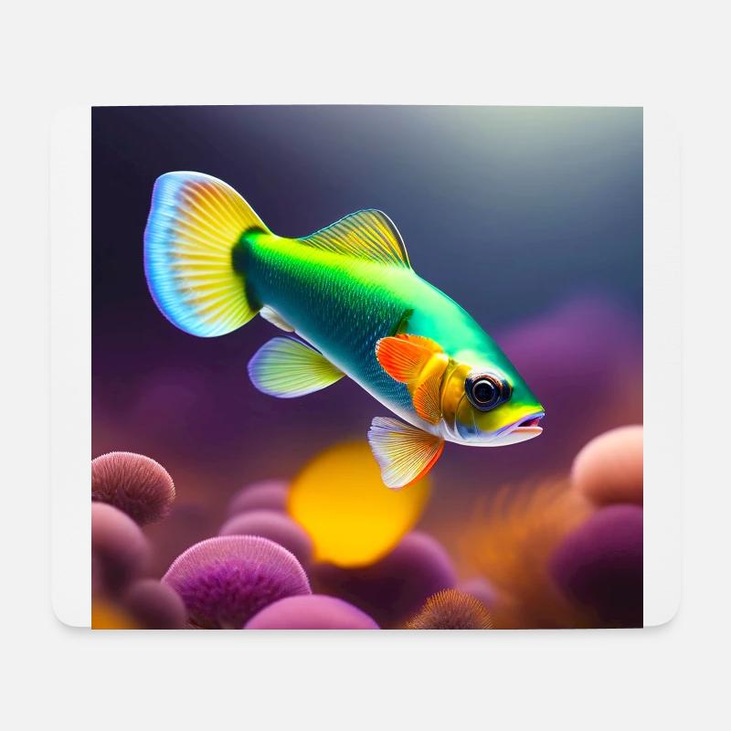 Guppy - Mousepad (Querformat) - Weiß