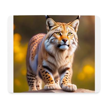 Luchs - Mousepad (Querformat) - Weiß - Vorne