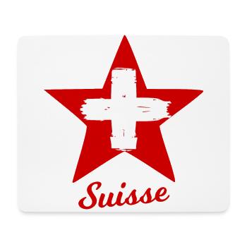 Les stars suisses - Tapis de souris (format paysage) - blanc - Devant