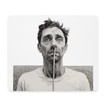 crazy man - Mouse Pad (horizontal) - white - Front