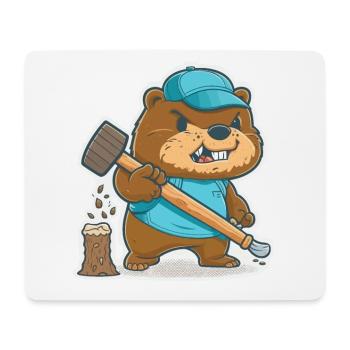 Beavers Build - Mouse Pad (horizontal) - white - Front