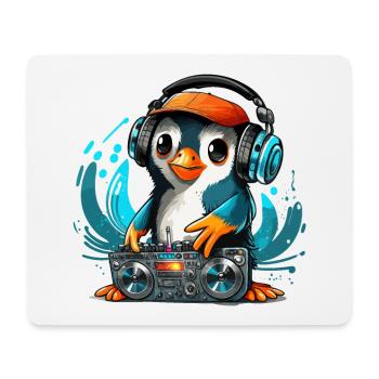 Pinguin-Party - Mousepad (Querformat) - Weiß - Vorne