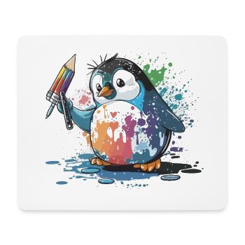 Palette de pingouins - Tapis de souris (format paysage) - blanc - Devant