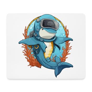 Delfine Tiefsee-Abenteuer - Mousepad (Querformat) - Weiß - Vorne