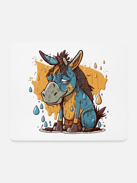 Rainy Day Grumps - Mousepad (Querformat) - Weiß