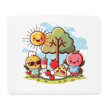 Korb der Freude - Mousepad (Querformat) - Weiß - Vorne