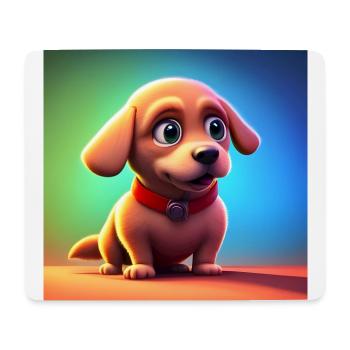 ADORABLE PETIT CHIEN JOYEUX - Tapis de souris (format paysage) - blanc - Devant