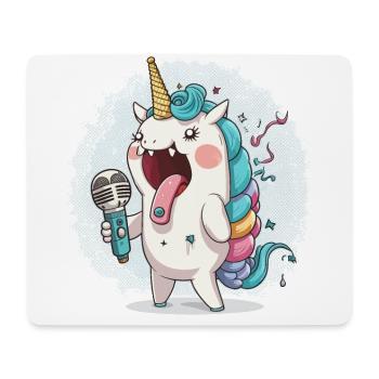 Einhorn-Harmonien - Mousepad (Querformat) - Weiß - Vorne