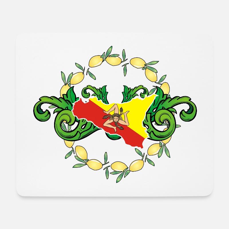 Sizilien Zitronen Sizilien - Mousepad (Querformat) - Weiß