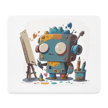 Chef-d’œuvre de robot - Tapis de souris (format paysage) - blanc - Devant